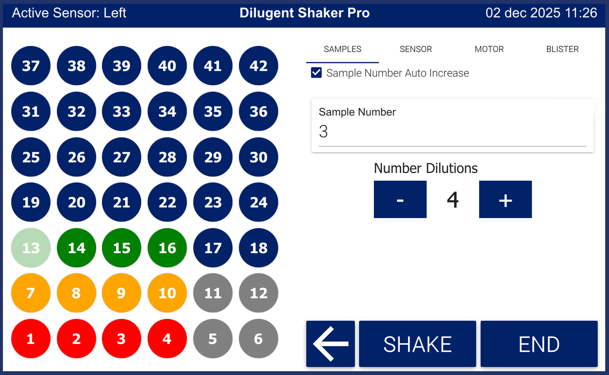 dilugent shaker screen